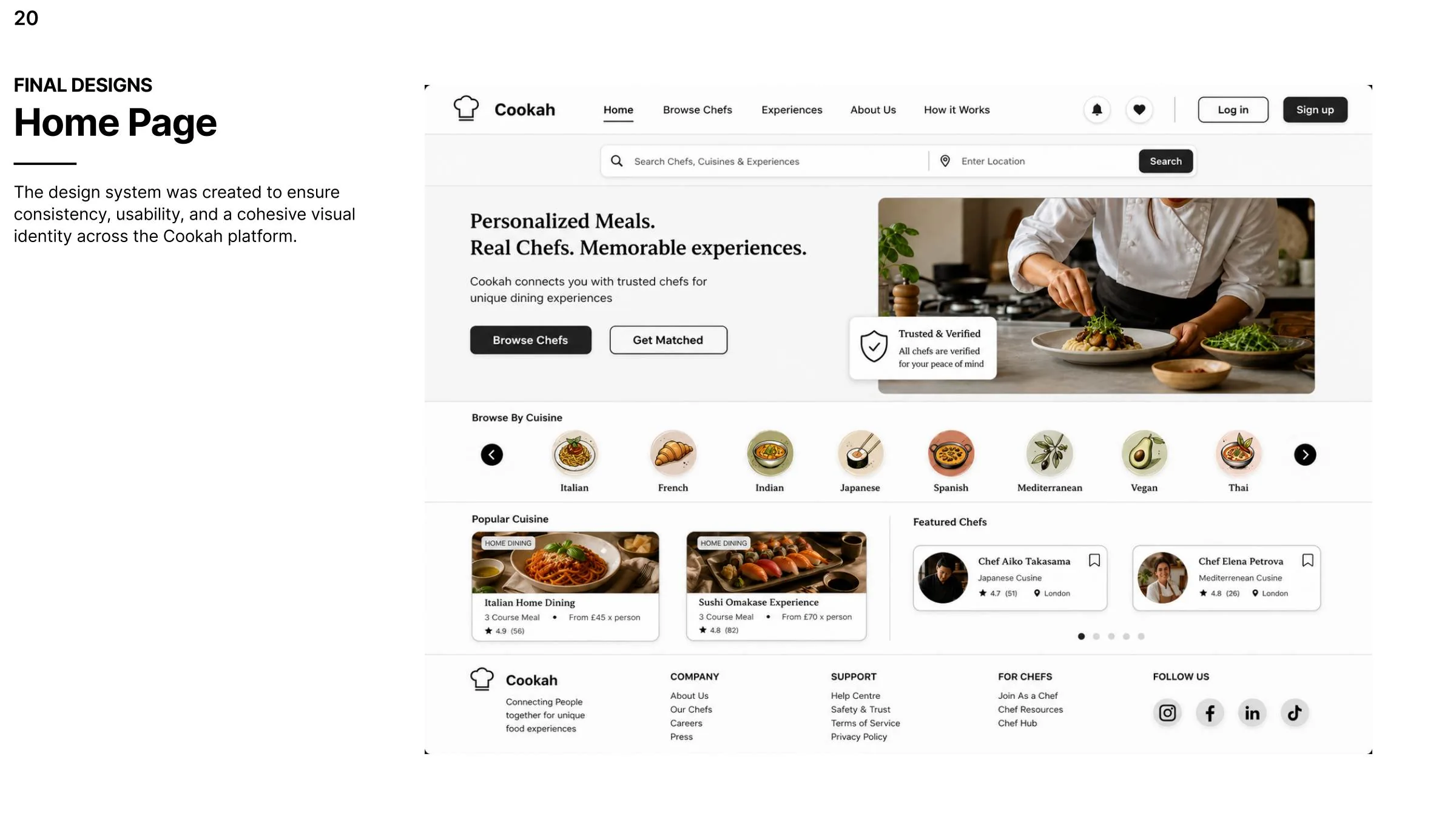 Cookah final homepage design