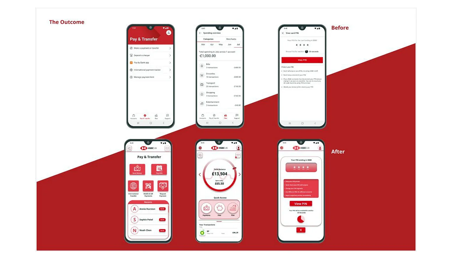 HSBC before and after redesign comparison